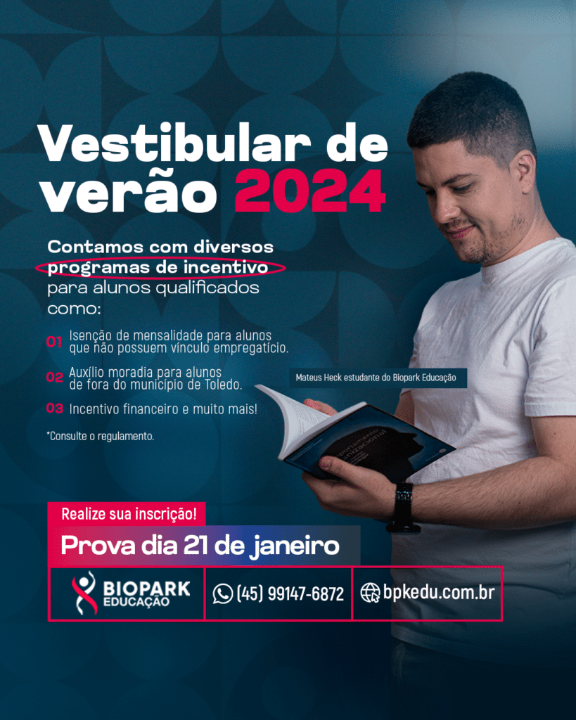 Inscrições Abertas Para último Vestibular Biopark Educação 2024 ...